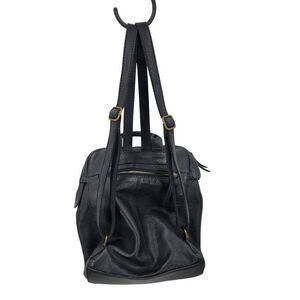 American Leather Co. Black Genuine Leather Backpack Multiple Pockets Medium